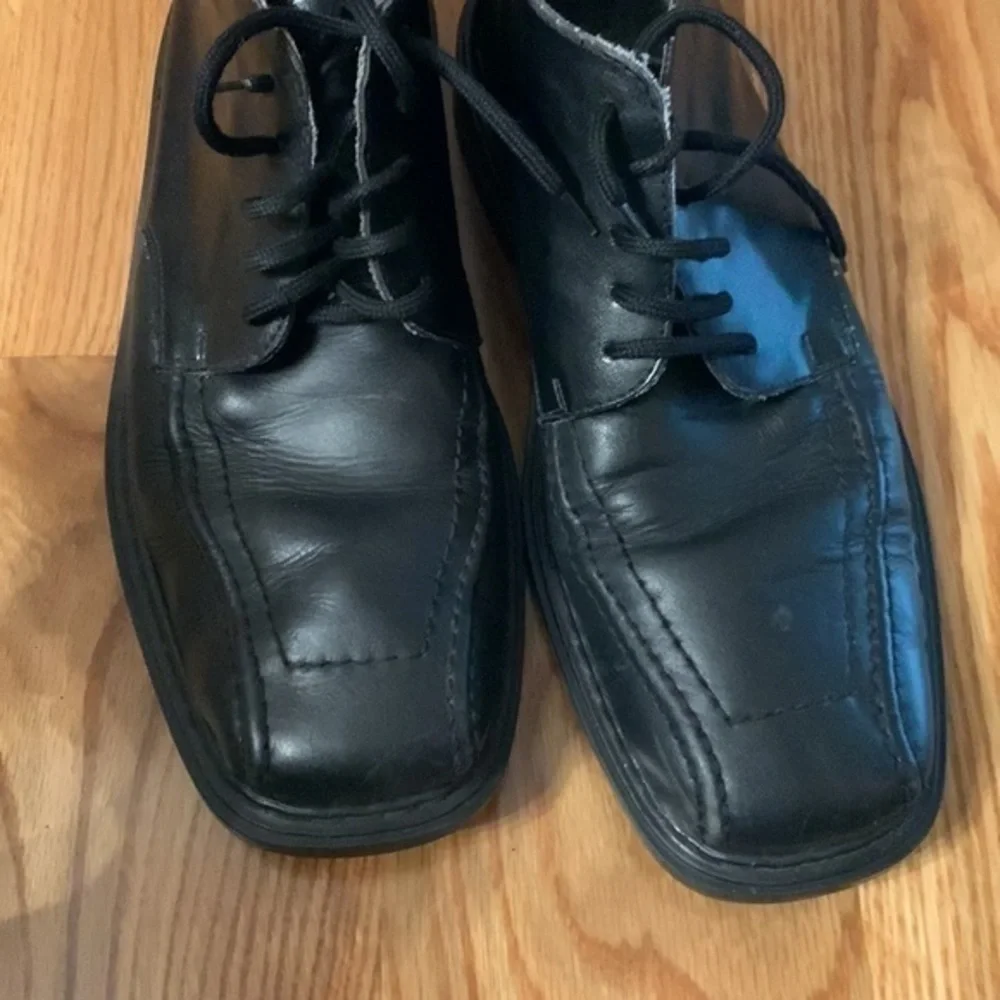 Risked anti stress mens ankle chukka boots black leather size 43